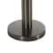Silver Stainless Steel Slim Decorative Candle Holder with Round Base Set